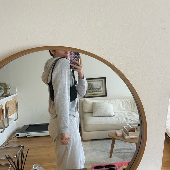 Black Shoulder Bag- Fake Croc Print - Picture 3 of 4